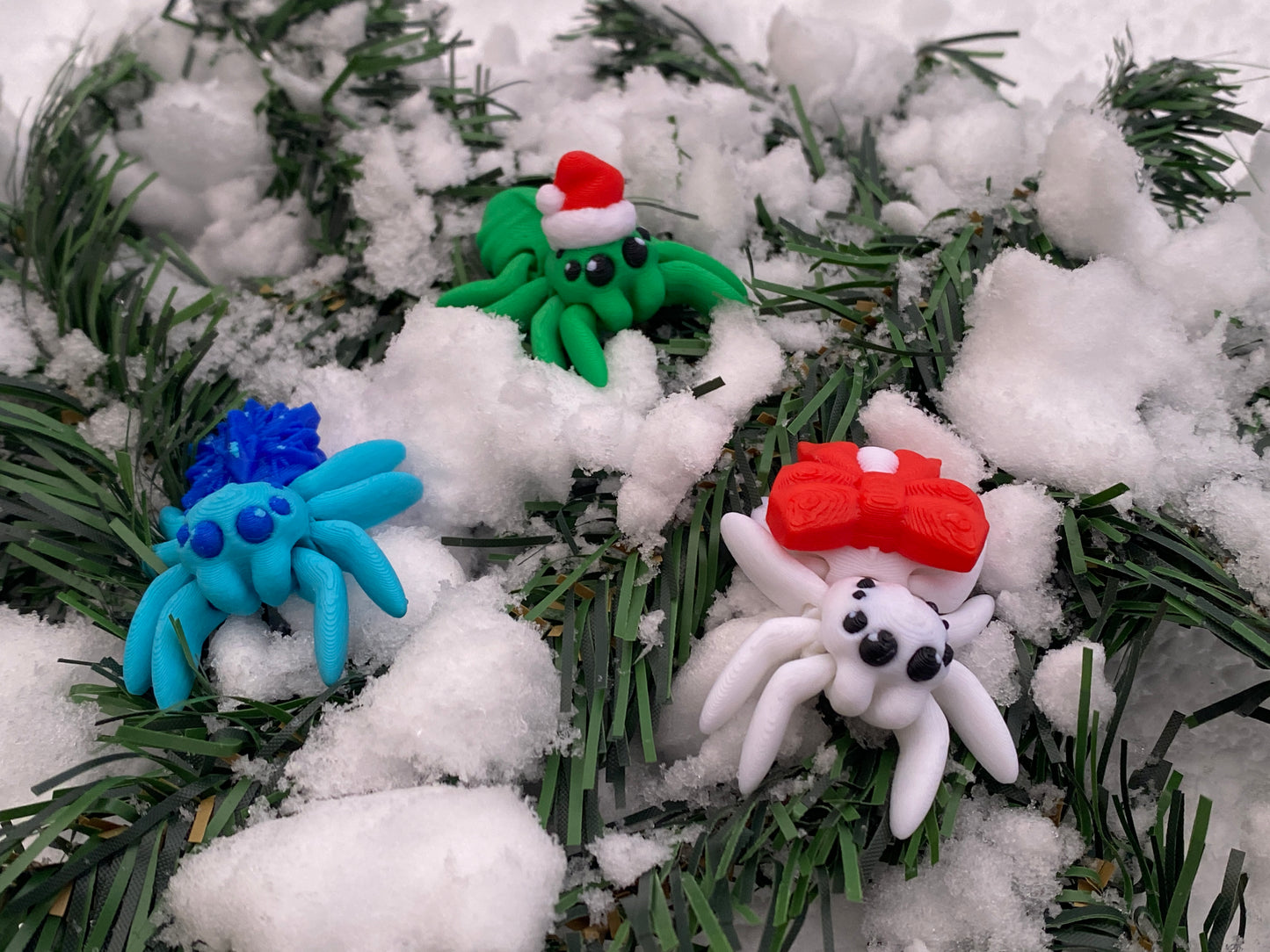 3D Printed Christmas Spider Set