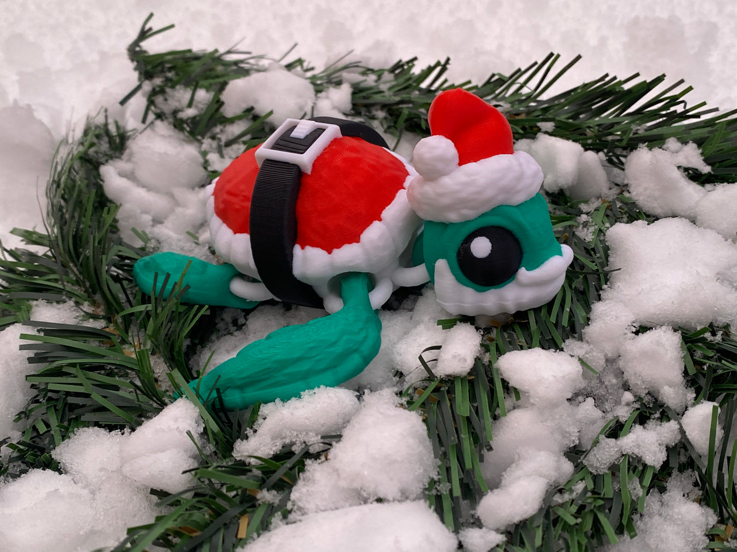 3D Printed Santa Turtle